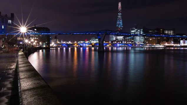 London Atmosphär an der Nuecht 4K Tapeten