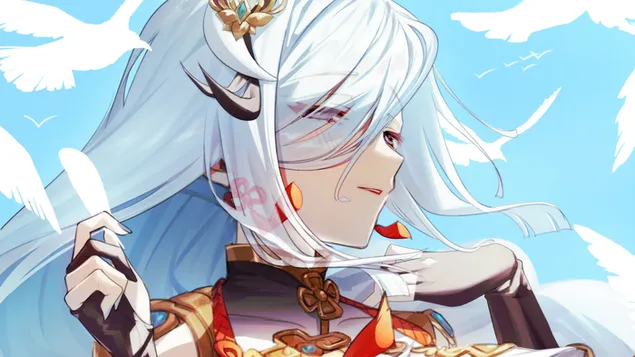 Lonesome Dream 'Shenhe': Genshin Impact [онлайн-видеоигра] 4K обои