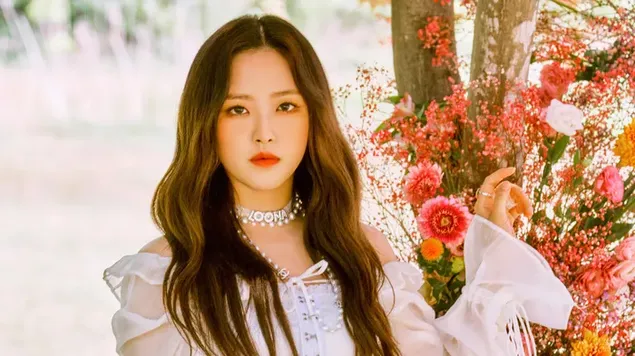 Olivia Hye de Loona a la sessió de fotos del MV "Flip That". 4K fons de pantalla