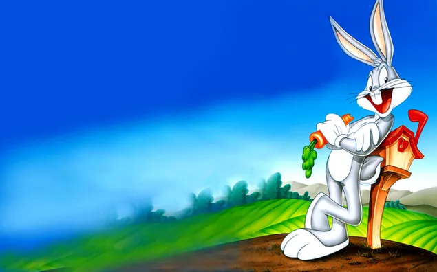 Looney stemt bugs bunny cartoons af 2K achtergrond