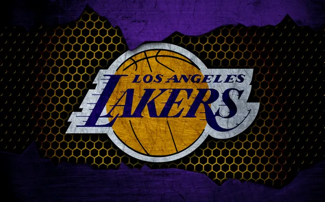 Los Angeles Lakers - Logotipo (cuadrícula) 4K fondo de pantalla