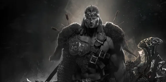 Ταπετσαρία Αφίσα χαρακτήρων χαμένων κιβωτών σε απευθείας σύνδεση πολεμικό παιχνίδι πολεμιστή HD