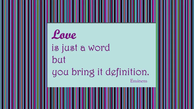 El amor es solo una palabra...