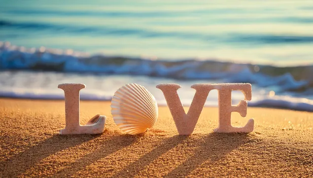 Páipéar balla Grá ar an trá gainimh2K