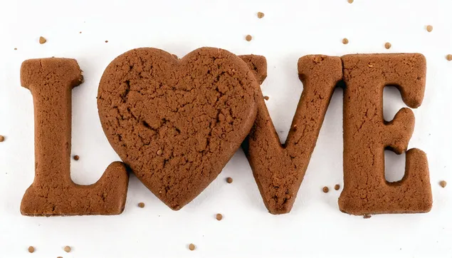 Shenja e dashurisë së biskotave 2K sfond