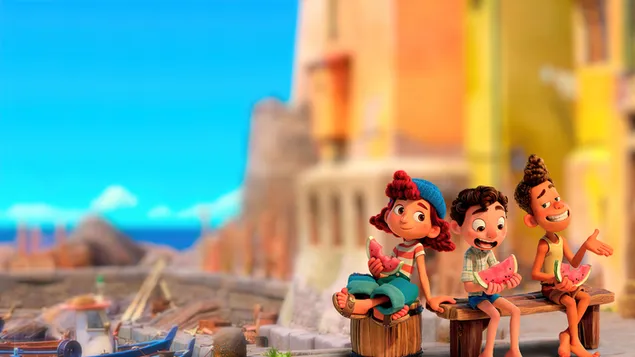 Luca mit Alberto & Giulia - Disney X Pixar Film 'LUCA' herunterladen
