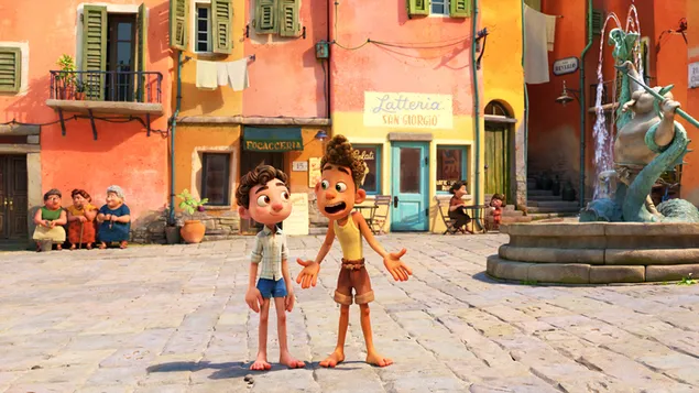 Lucas con Alberto | Película de Disney X Pixar 'LUCA' 4K fondo de pantalla