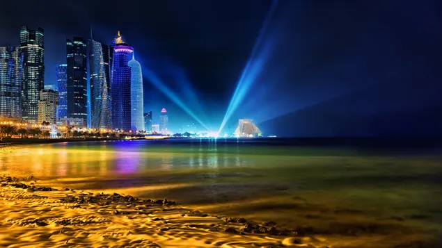 Luces de Doha en la noche descargar