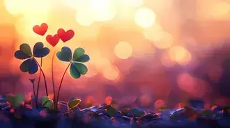 Tapeta Lucky Clover a Hearts of Love 6K
