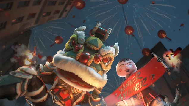 Set Kulit Maskot & Singa Ghillie Bertuah - Battlegrounds PlayerUnknown (PUBG) 4K kertas dinding