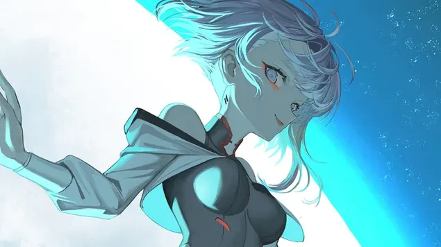 Hình nền Nghệ thuật của Lucy (Aoi Yuki) từ loạt phim Cyberpunk: Edgerunners netflix 4K