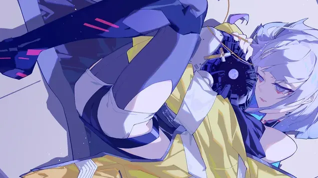 Lucy (Aoi Yuki) seni dari Cyberpunk: Edgerunners 4K wallpaper