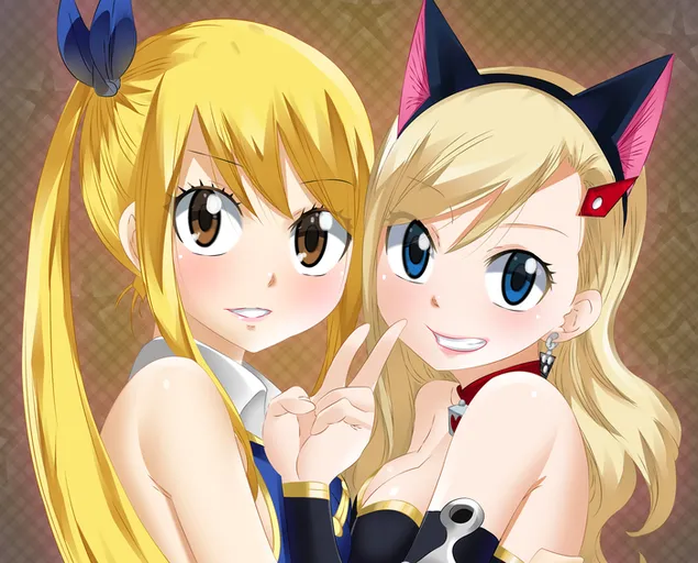 Tapeta Lucy Heartfilia a Rebecca (crossover) 4K