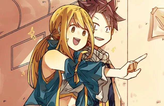 Lucy et Natsu HD fond d'écran