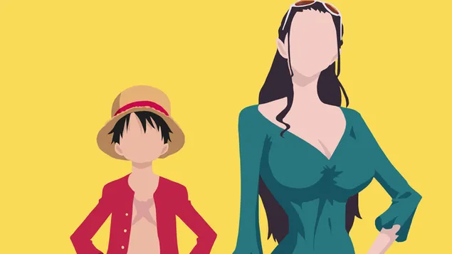 Luffy an Nico Rubin 4K Tapeten