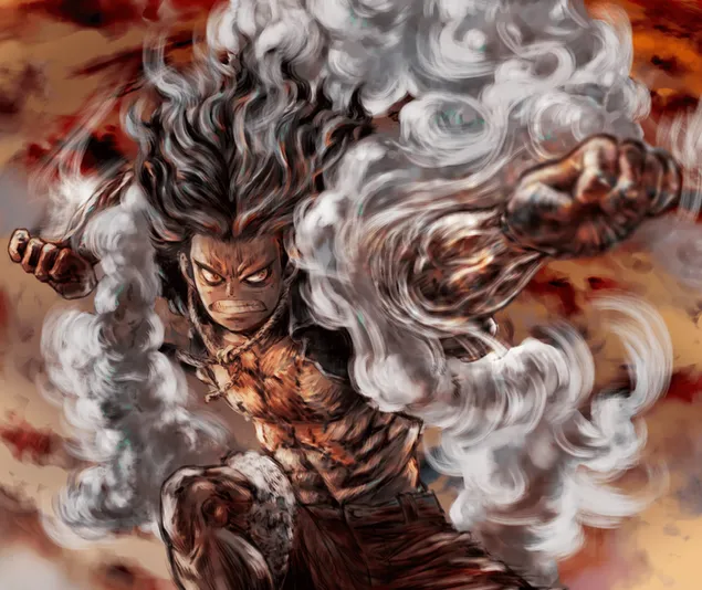 Luffy Gear 4th Snakeman 2K wallpaper