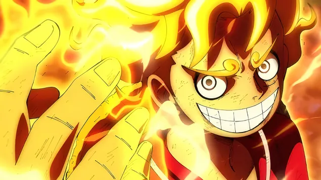 Luffy Gear 5 Thần mặt trời Nika