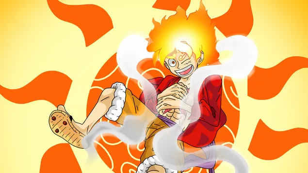 Hình nền Luffy Gear 5 Thần Mặt Trời - One Piece 4K