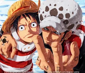 Luffy & Law Colab 4K imagine de fundal