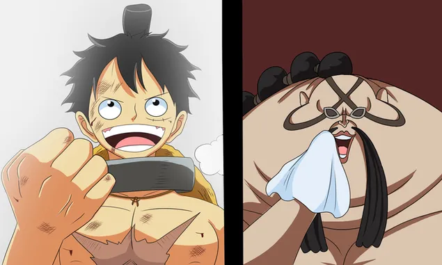 Luffy & Queen samarbejder 2K baggrundsbillede