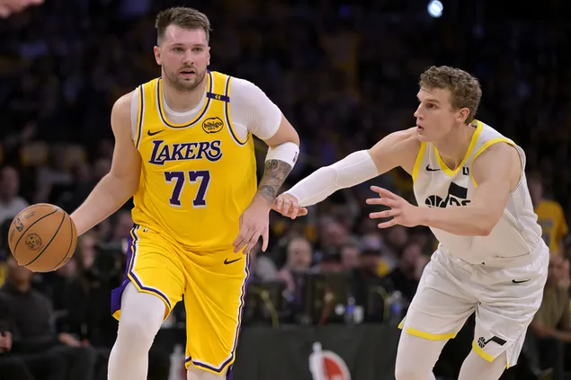 Luka Doncic på Lakers Uniform HD bakgrund