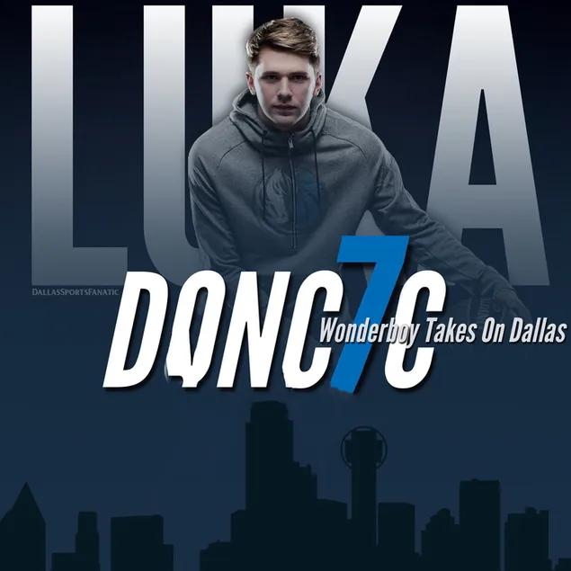 Luka dončić Wonderboy übernimmt den Dallas-Schriftzug