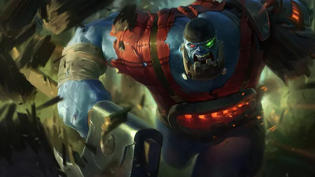 伐木工人 'Sion' 飞溅艺术 - 英雄联盟 [LOL] 4K 壁纸