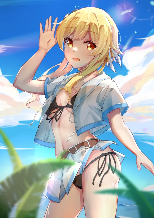 Lumine לבד משמח בחוף | השפעת גנשין 2K טפט