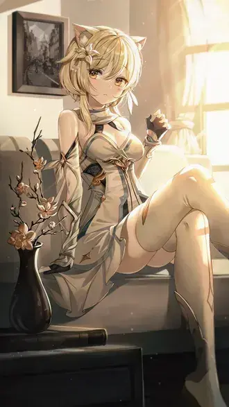 Lumine | gorgeous anime girl (Genshin Impact) 2K wallpaper