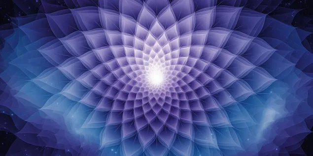 Mandala floral geométrico luminoso 2K fondo de pantalla