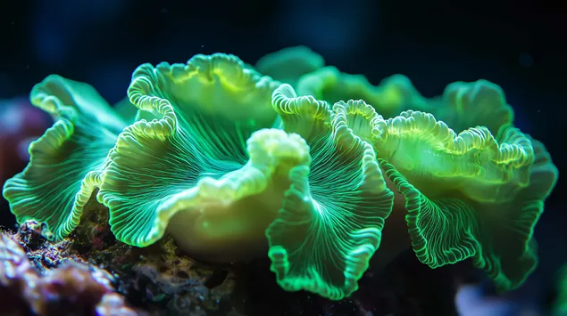 نبات الكوديوم الأخضر المضيء الهش في بيئته الطبيعية 4K خلفية