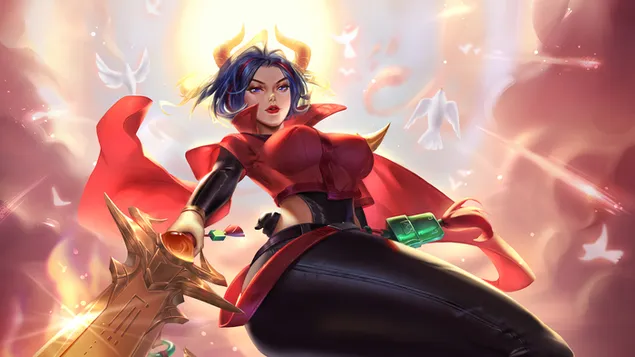 Páipéar balla Beast gealaí 'Fiora' | League of Legends (LOL)4K