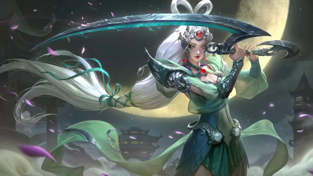 Diosa Lunar 'Diana' Diseño Chino Croma Turquesa - League of Legends (LOL) descargar