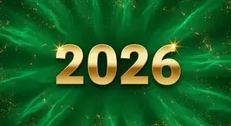 Роскошный изумрудно-золотой дизайн 2026 года с мерцающими искрами 8K обои