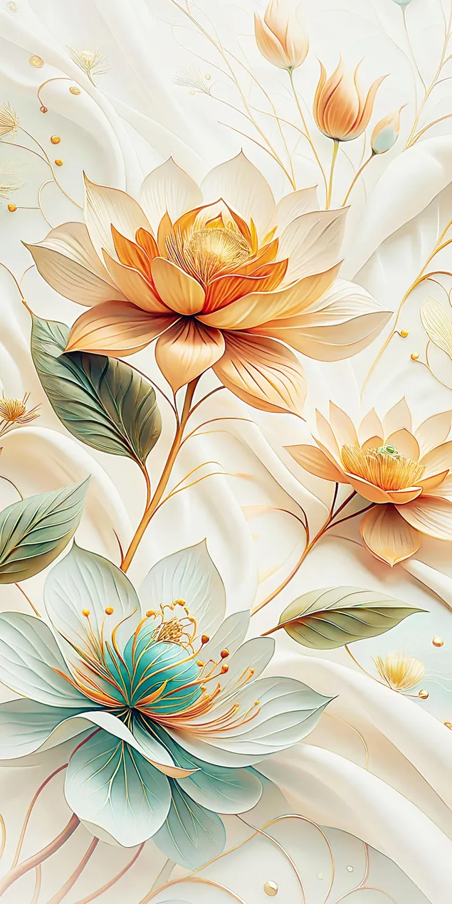 luxurieis bleiend blummen mat gellene glanzakzenter eroflueden