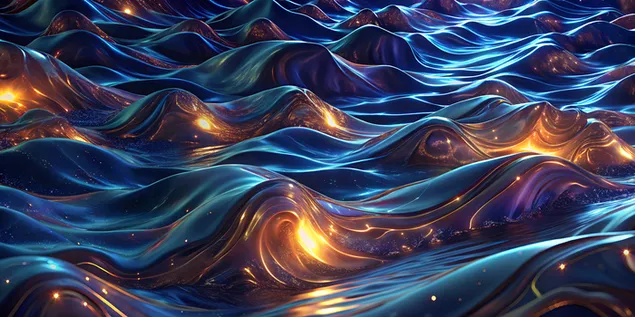 Taustpilt Luksuslikud tumedad vedellained pehmete läikivate lainetustega 4K