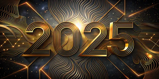 luksuzna crna pozadina s minimalnim zlatnim linijama, moderni 2025 deluxe predlozak preuzmi