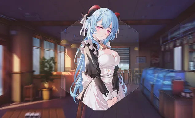 Made anime girl Ganyu | Genshin Impact  2K wallpaper
