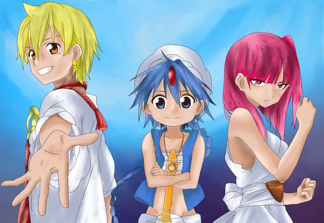 Labirinti magjik i magjisë - Alibaba Saluja, Alladin & Morgiana 2K sfond