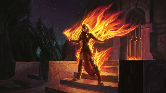 magic: the gathering - magical fire girl scarica