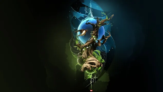 عصای درخت جادویی کاغذدیواری  2K