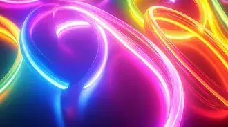 Fluxo Mágico de Cores Neon e Brilhos 4K papel de parede