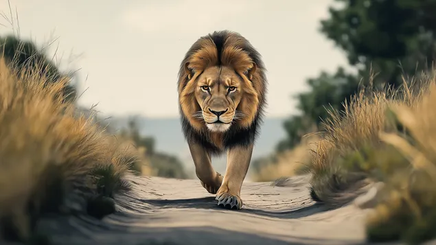 Majestātiskais Savannas karalis 2K fona tapete