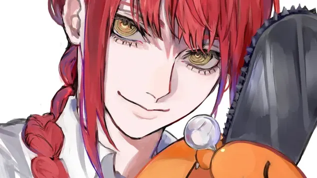 Hình nền Makima và Pochita từ Chainsaw man 4K