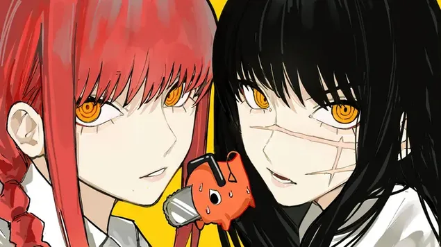 电锯侠中的玛琪玛和战魔 4K 壁纸