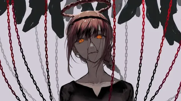 Taustpilt Makima – mootorsaemeeste anime 4K