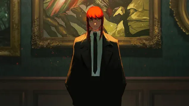 Makima - Motosega uomo art 4K sfondo