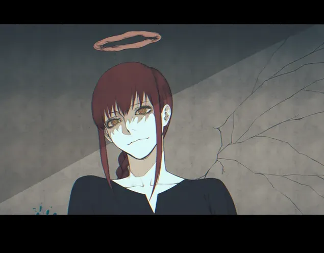 Makima nga anime me sharrë elektrike me zinxhir 2K sfond