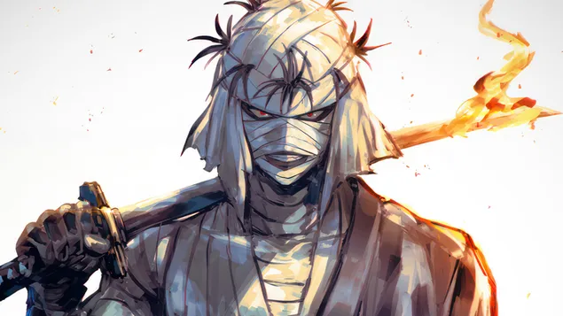 makoto shishio espadachin de flames de rurouni kenshin baixada