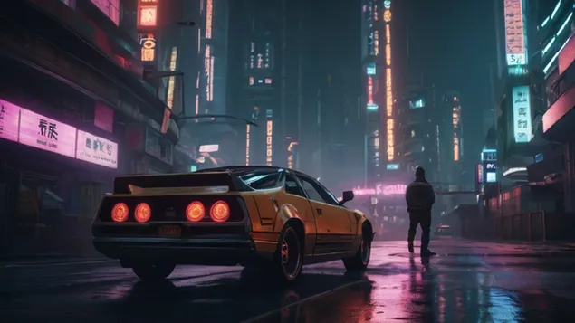 muz v cyberpunk city stahnout